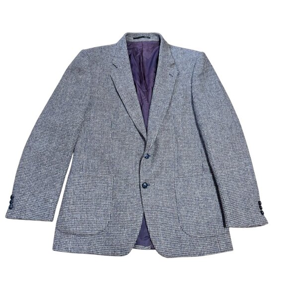 Harris Tweed Other - VTG HARRIS TWEED SPORT COAT SZ 42R BLUE / GRAY 2 BUTTONS FULLY LINED BIRKDALE
